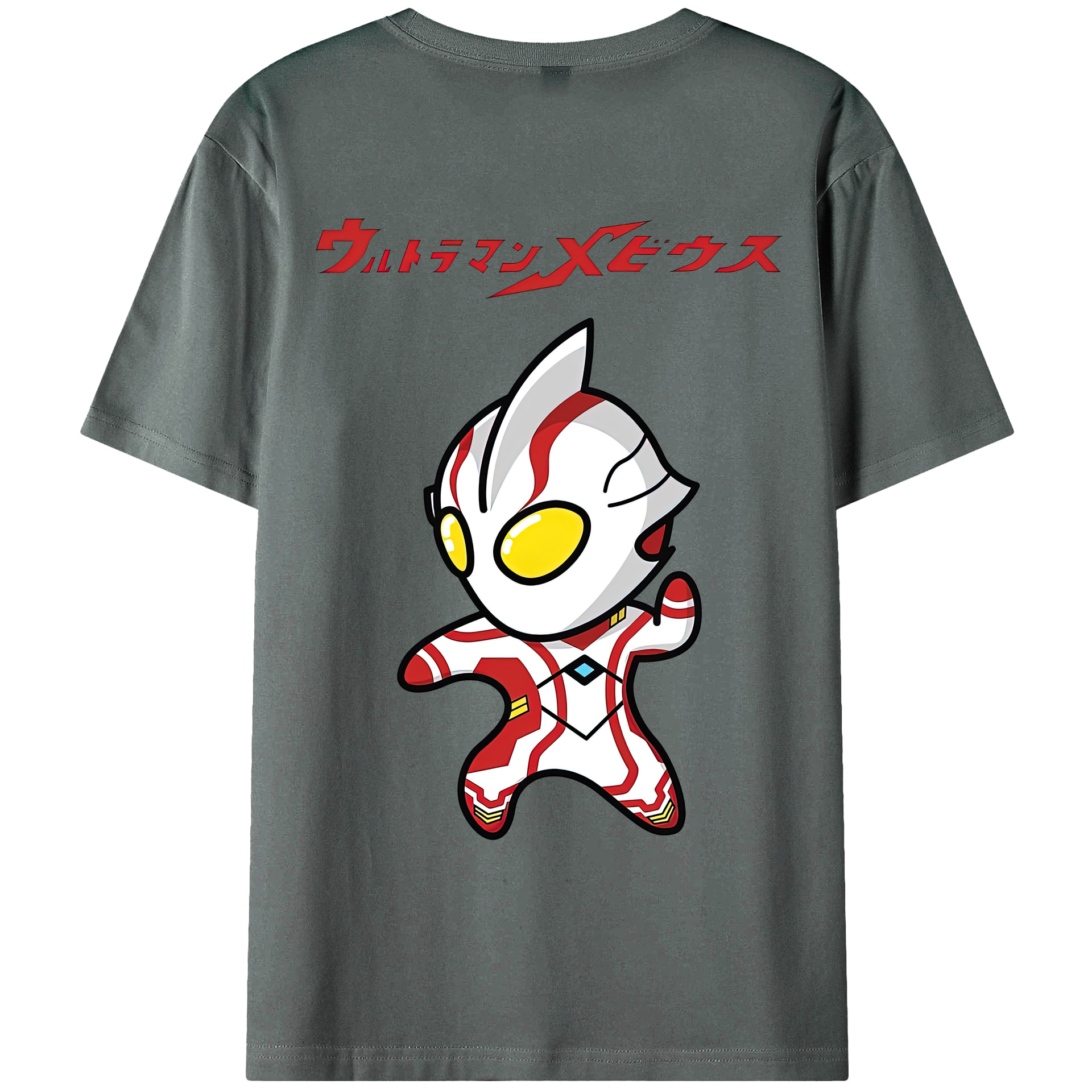 （画像用） ウルトラマン Ultraman 綿100％ メンズ半袖Tシャツ（バックプリント） 通気性